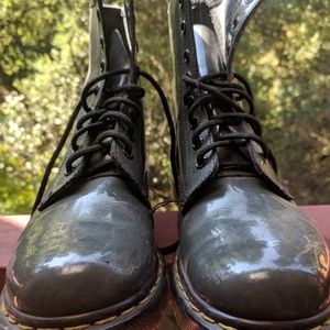 Gray Dr. Martens, womens 8